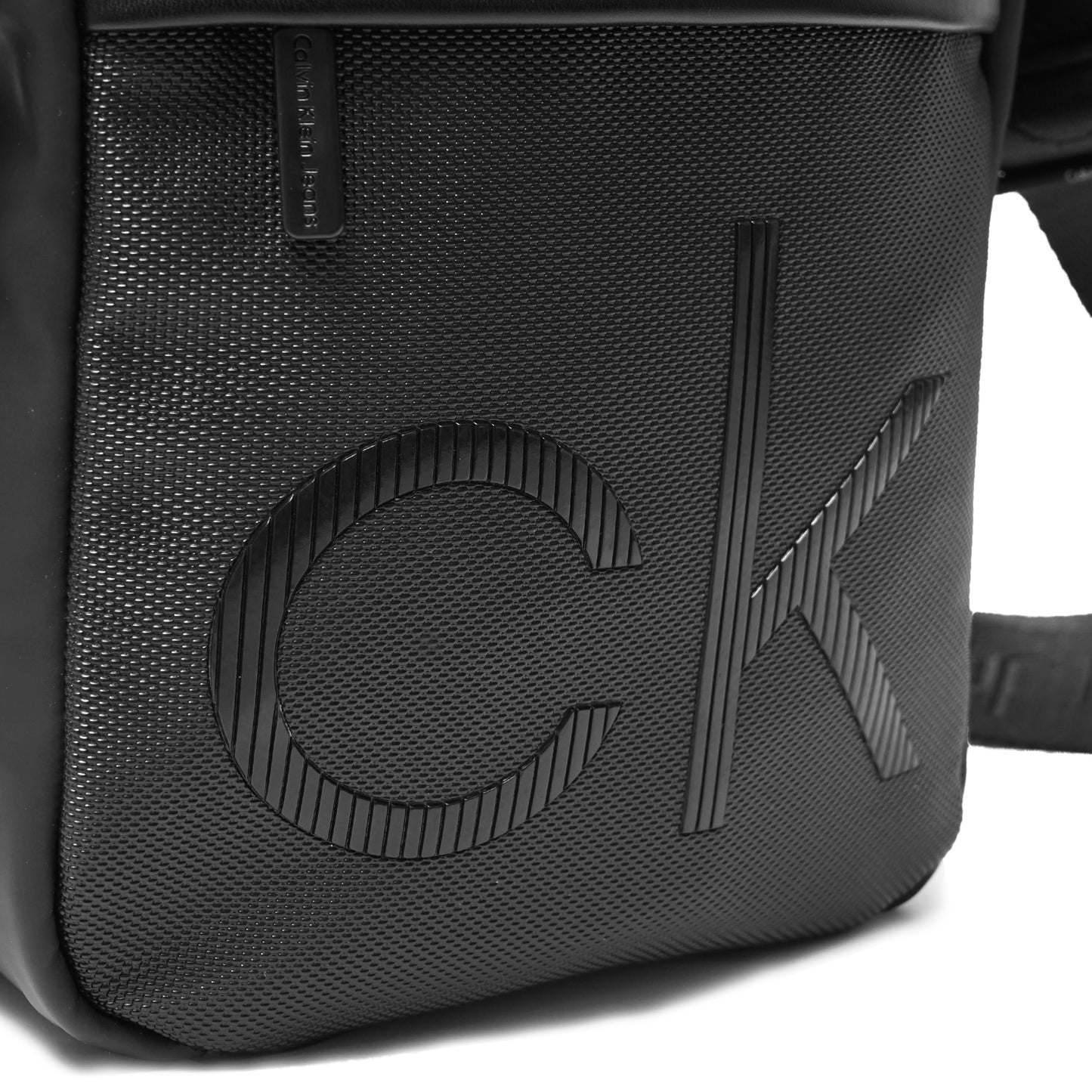 CK Textured Rubber Logo Reporter Bag