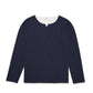 FOLX U Collar Faux Layered Long Sleeve T-Shirt