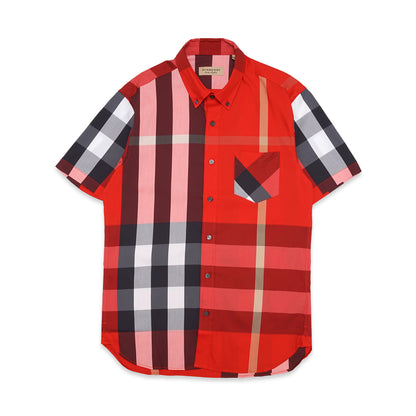 BRBRY Checkered Poplin Short Sleeve Shirt