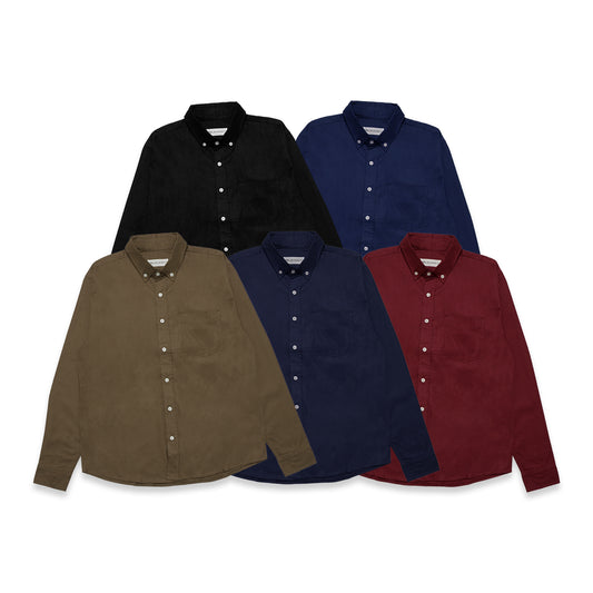 ZRA Classic Fit Cotton Twill Pocket Long Sleeve Shirt