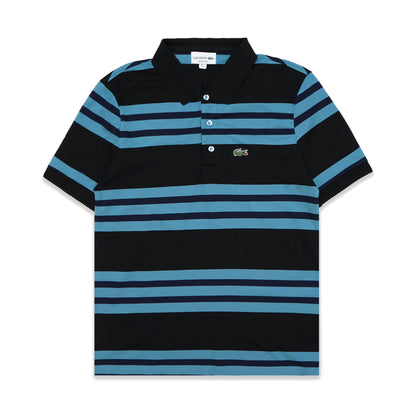 LCST Contrasting Color Stripes Pique Polo Shirt