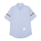 TBN Oxford Striped Armband Short Sleeve Shirt