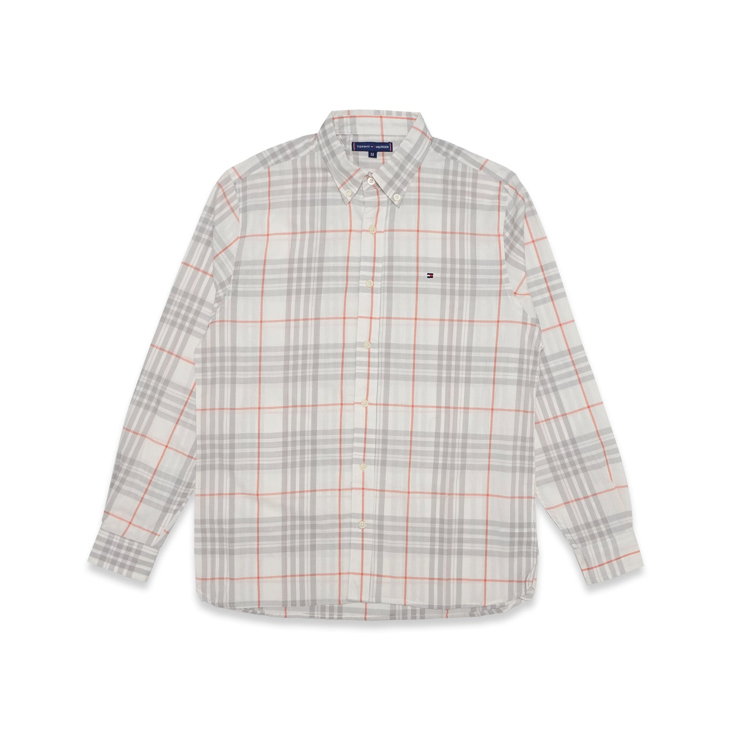 THFR Plaid Faux-Linen Regular Fit Long Sleeve Shirt