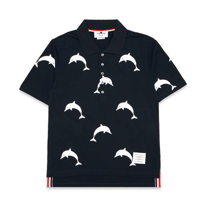 TBN Dolphin Icon Print Polo Shirt