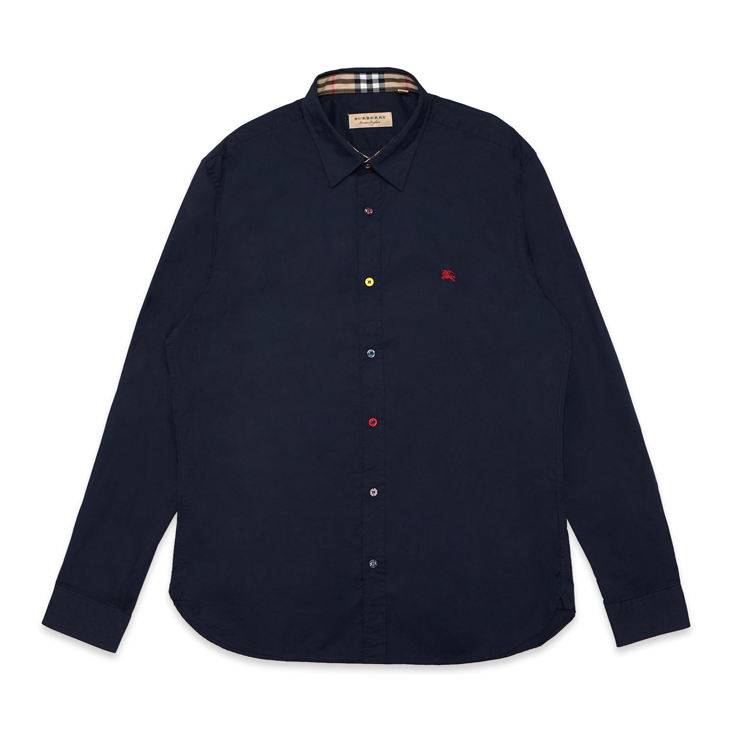 BRBRY Colorful Buttons Poplin Long Sleeve Shirt