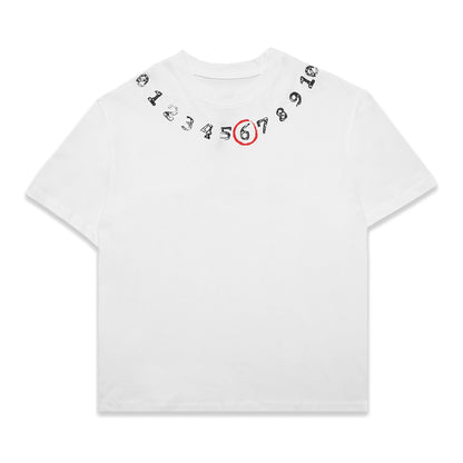 MM6 by MM Circular Numbers Print T-Shirt