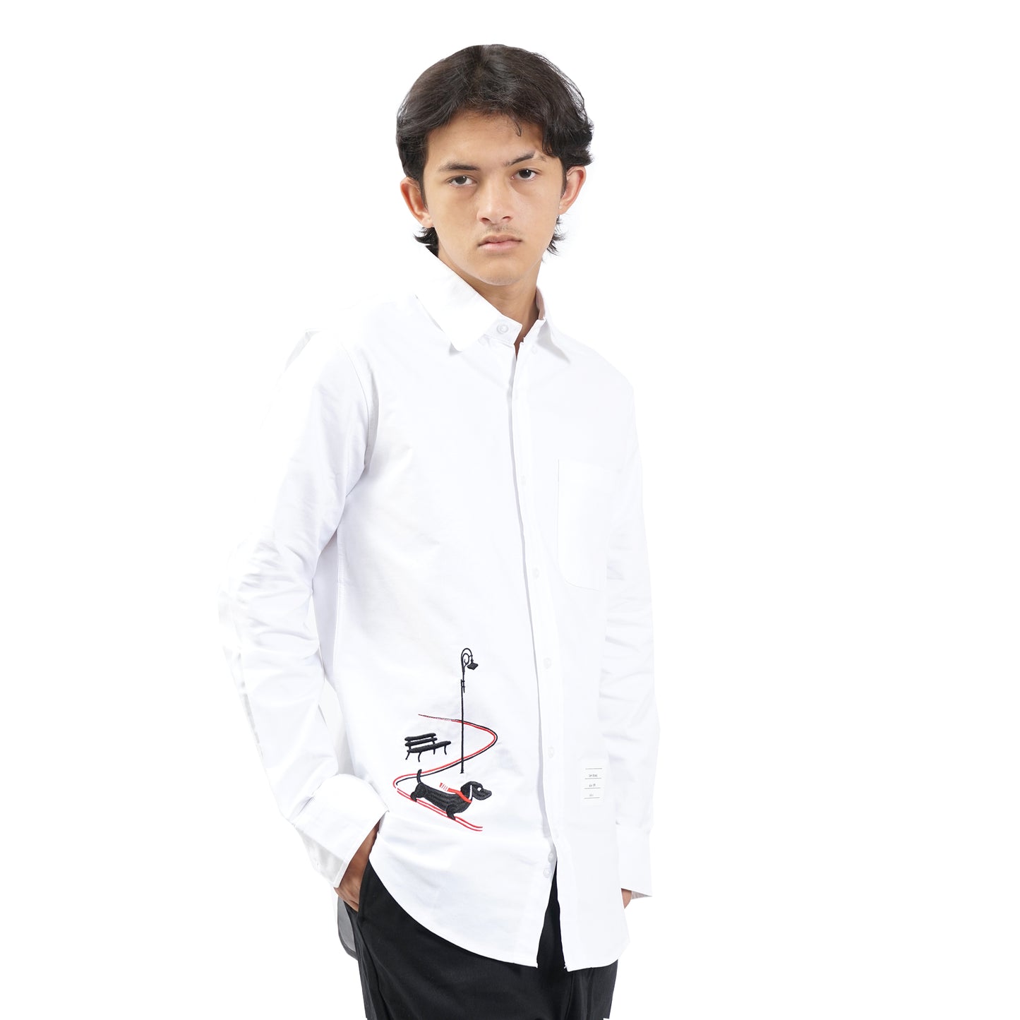 TBN Hector Embroidery Oxford Long Sleeve Shirt