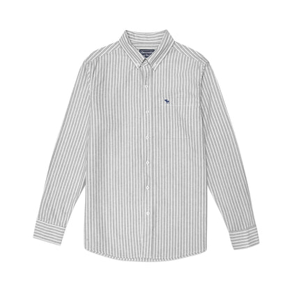 ANF Striped Oxford Long Sleeve Shirt