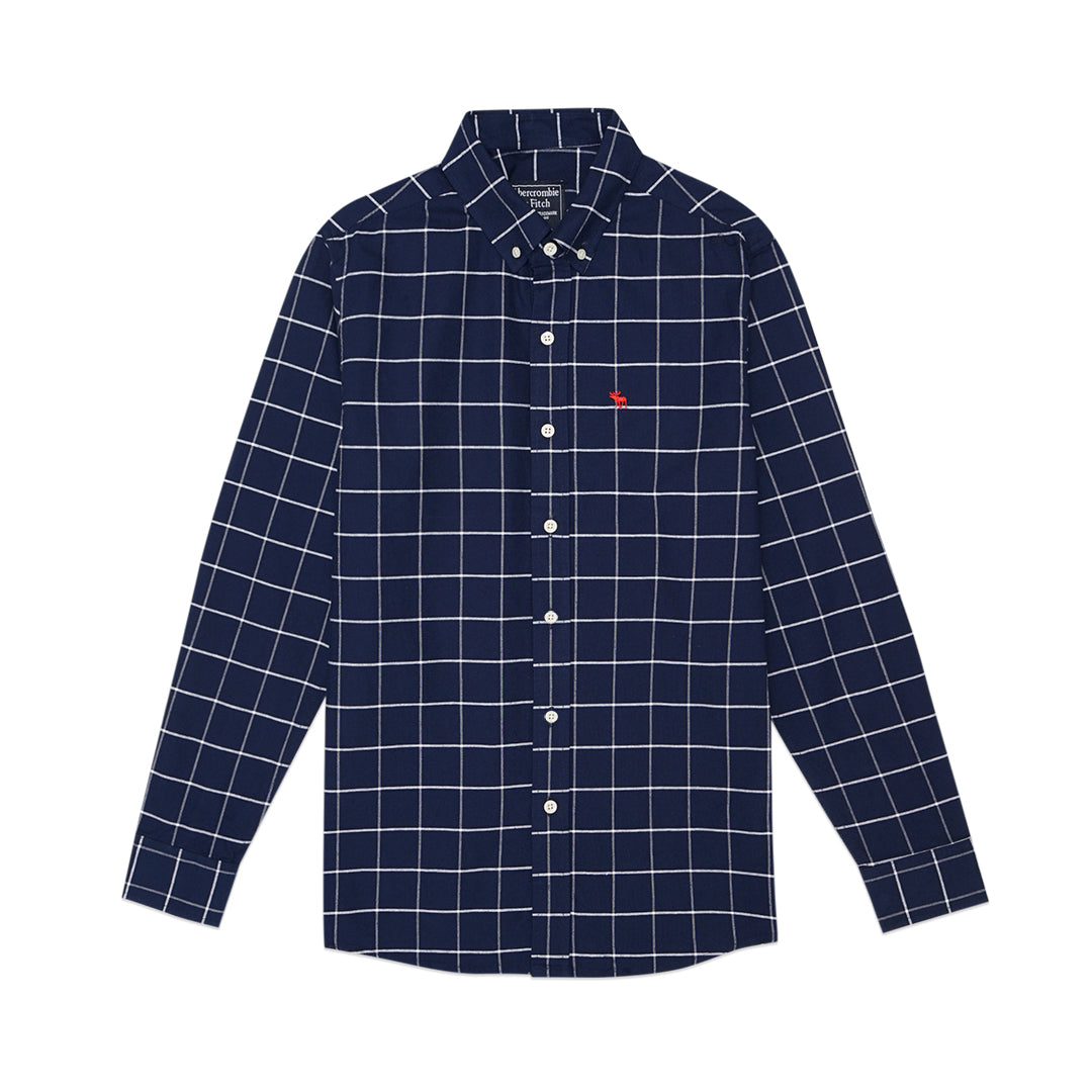 ANF Checkered Oxford Long Sleeve Shirt