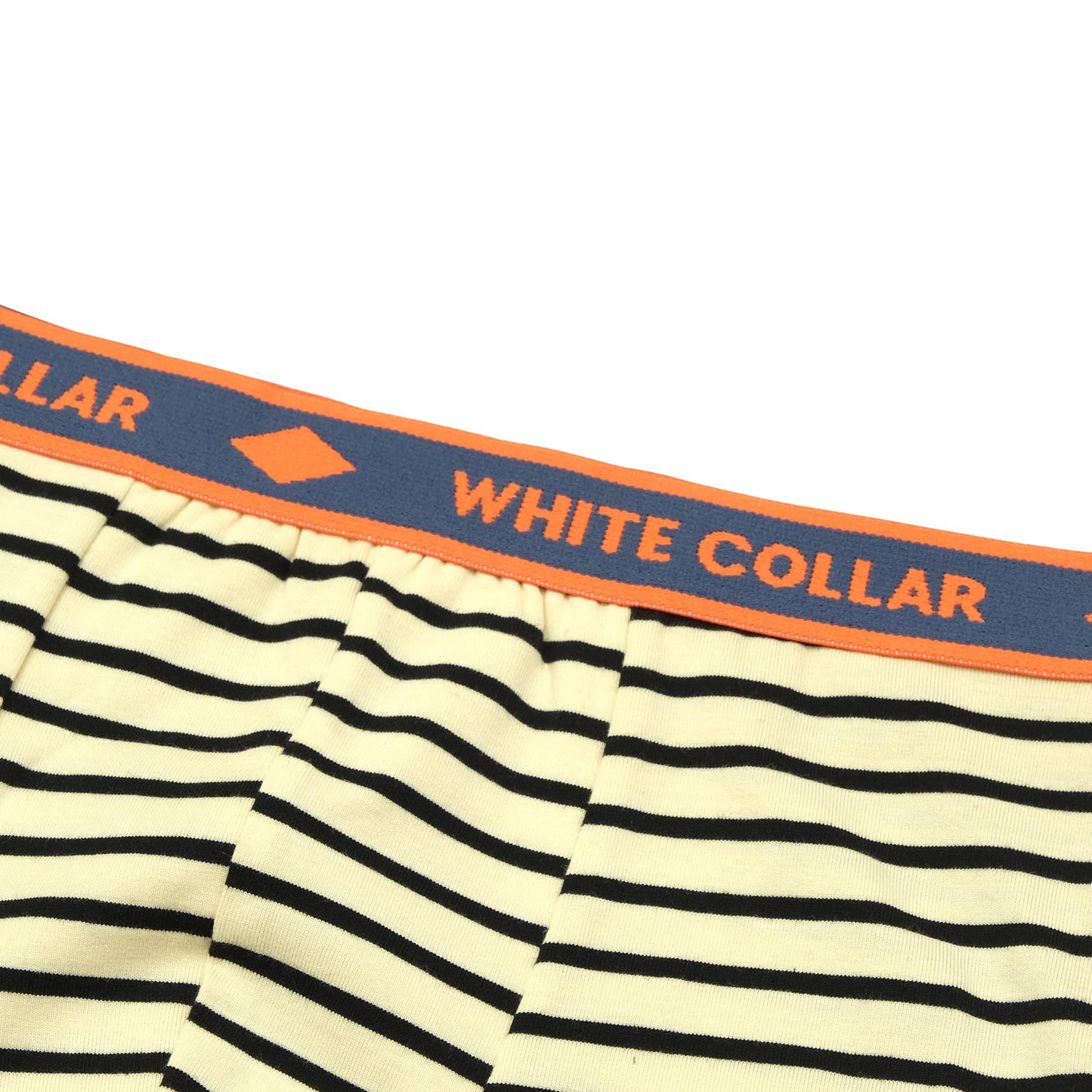 White Collar Striped Boxer Briefs