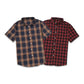 SHN Plaid Flannel Short Sleeve Shirt