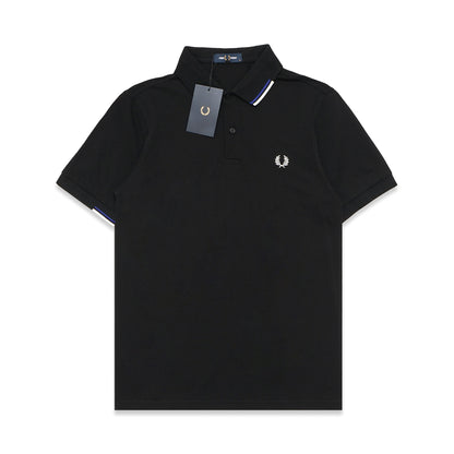 FPR Left Collar Short Stripe Polo Shirts