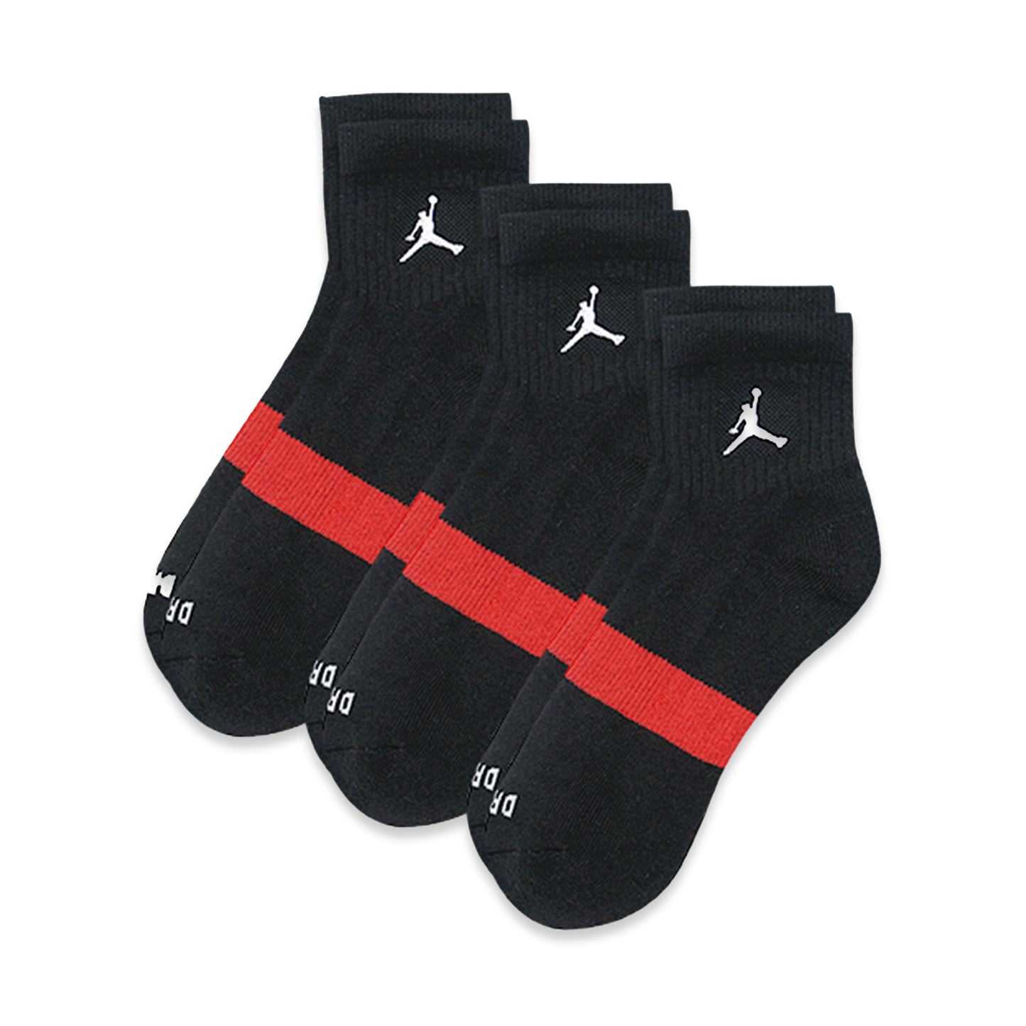 NKE Jordan DRI-FIT Low Quarter Socks 3-Pair Pack