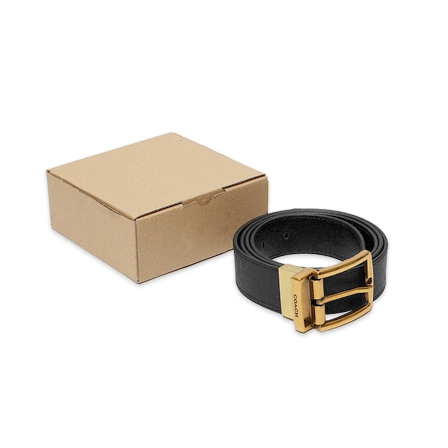 CCH Golden Square Pin Buckle Leather Belt