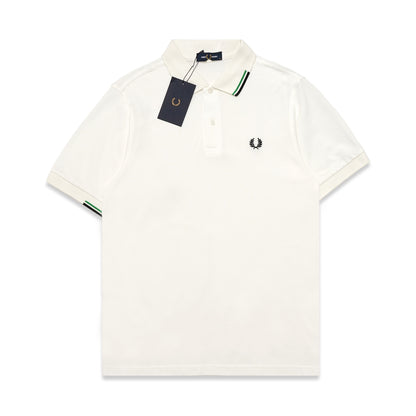 FPR Left Collar Short Stripe Polo Shirts