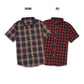 SHN Plaid Flannel Short Sleeve Shirt