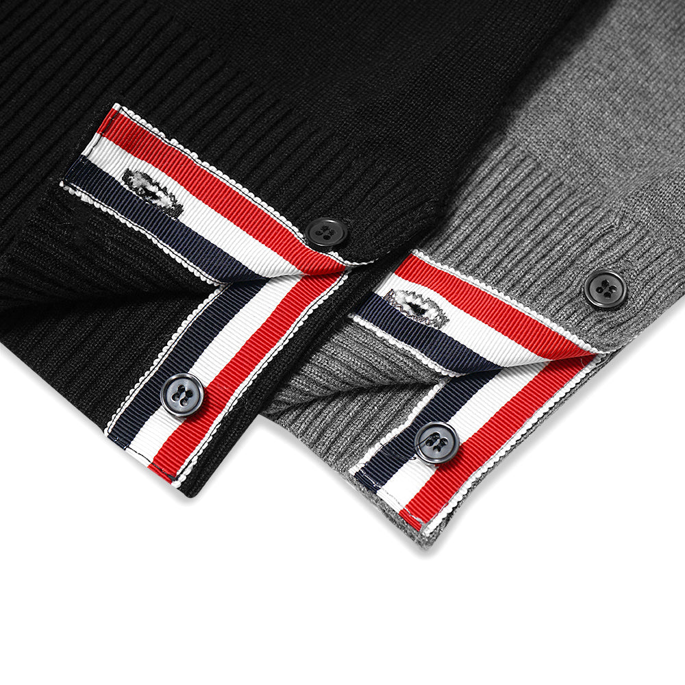 TBN Milano Stitch Stripe Armband Pullover Crewneck Sweater