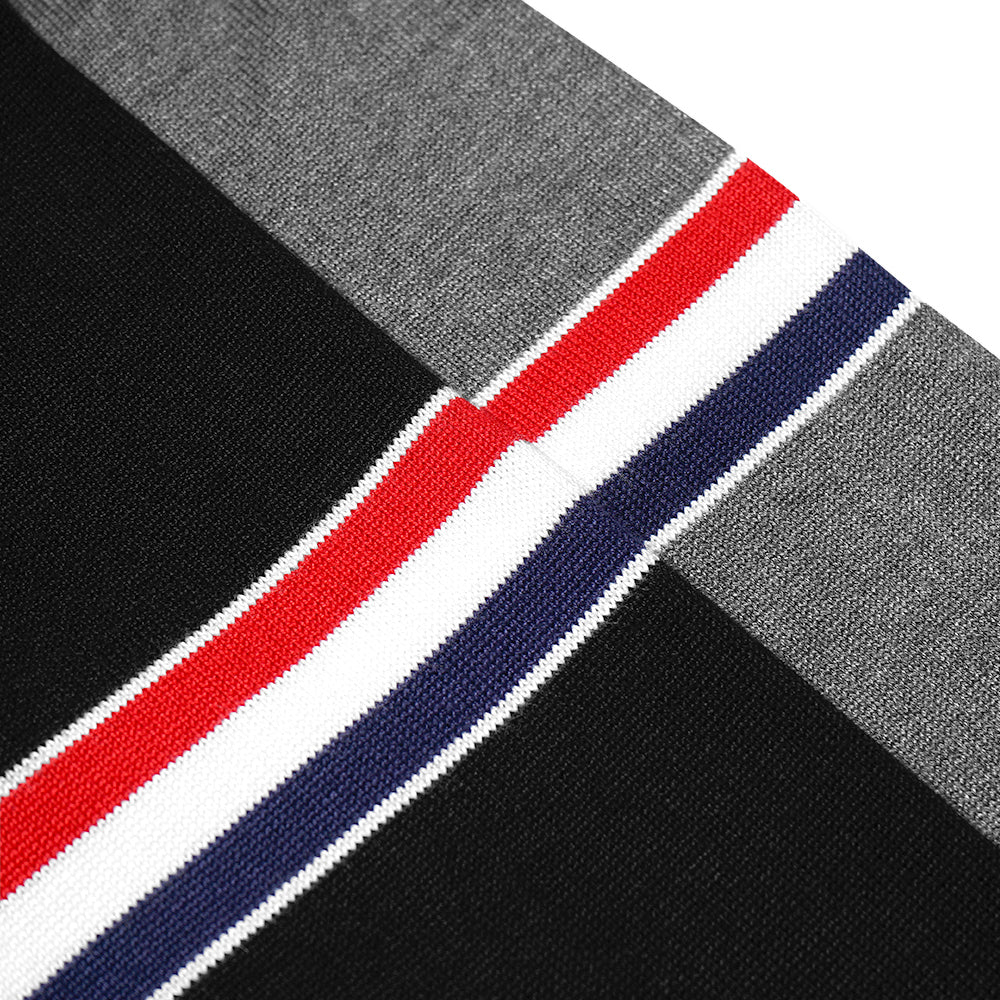TBN Milano Stitch Stripe Armband Pullover Crewneck Sweater