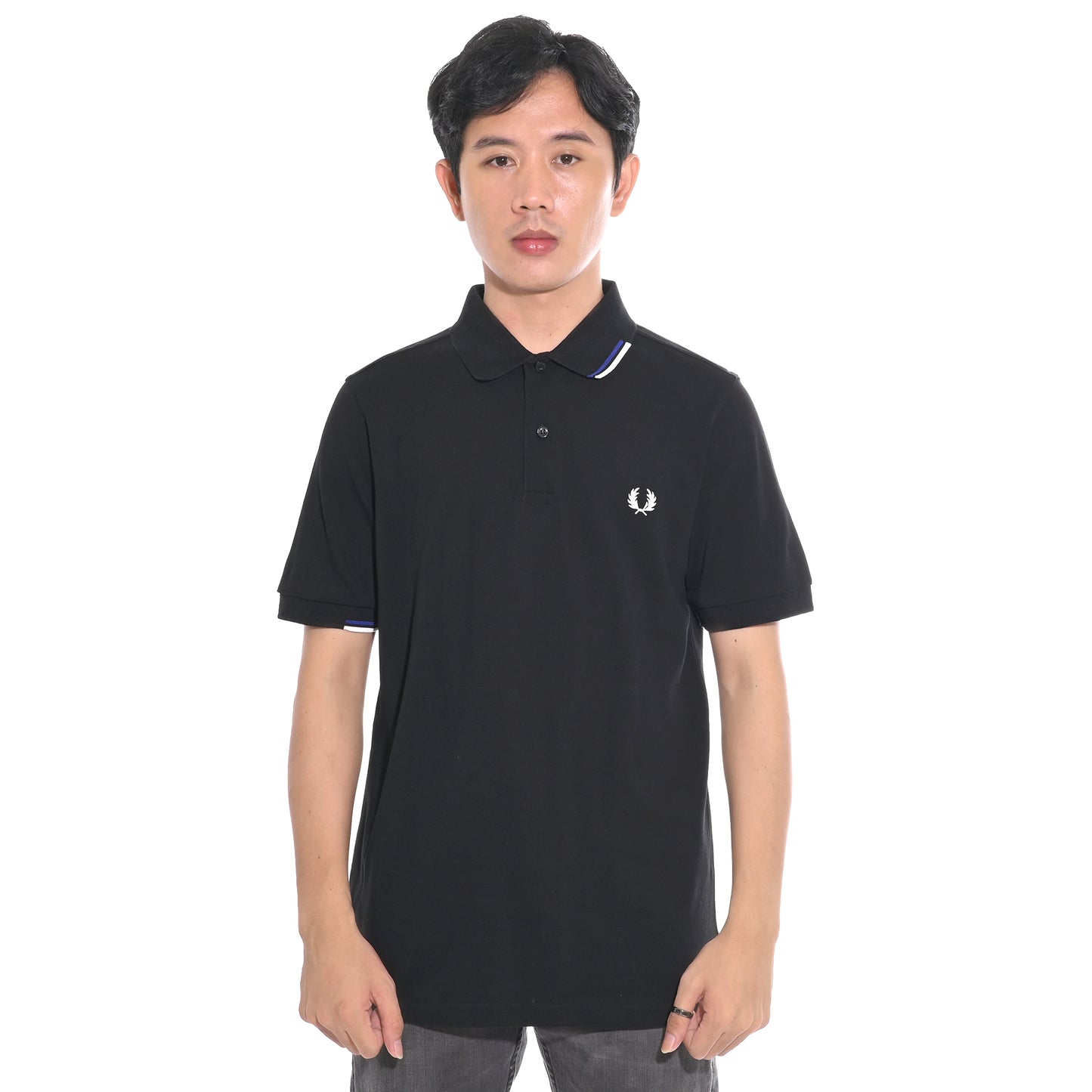 FPR Left Collar Short Stripe Polo Shirts