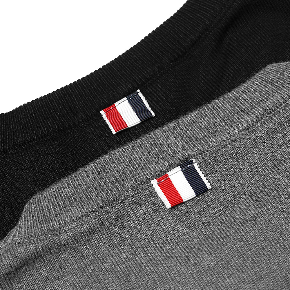 TBN Milano Stitch Stripe Armband Pullover Crewneck Sweater