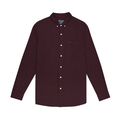 ANF Solid Oxford Long Sleeve Shirt