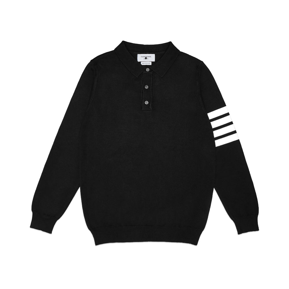 TBN Bar Stripes Long Sleeve Polo Shirt