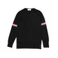 TBN Milano Stitch Stripe Armband Pullover Crewneck Sweater