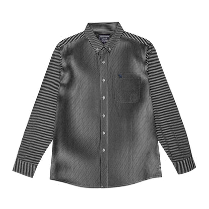 ANF Striped Poplin Long Sleeve Shirt