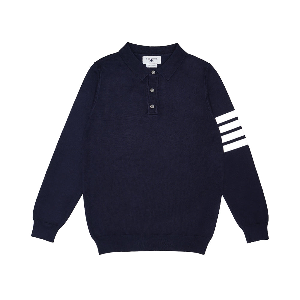 TBN Bar Stripes Long Sleeve Polo Shirt