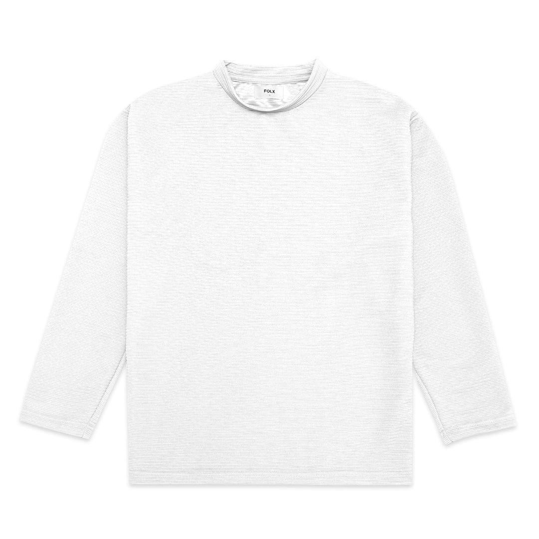 FOLX Stripes Texture Long Sleeve T-Shirt