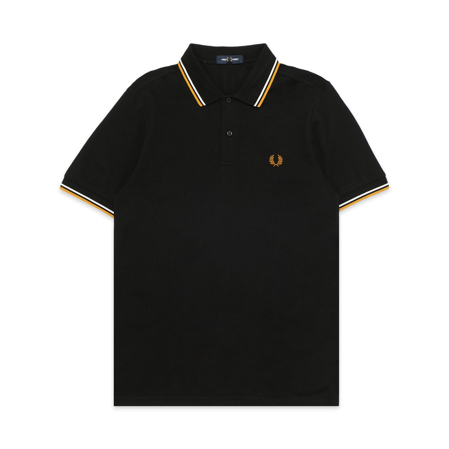 FPR White and Gold Stripes Collar Polo Shirt