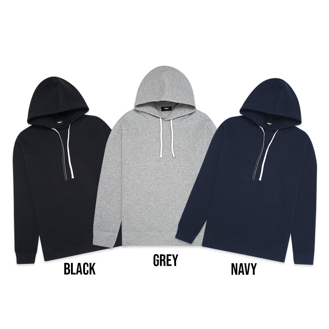 FOLX Double Jersey Monochrome Drawstring Hoodie