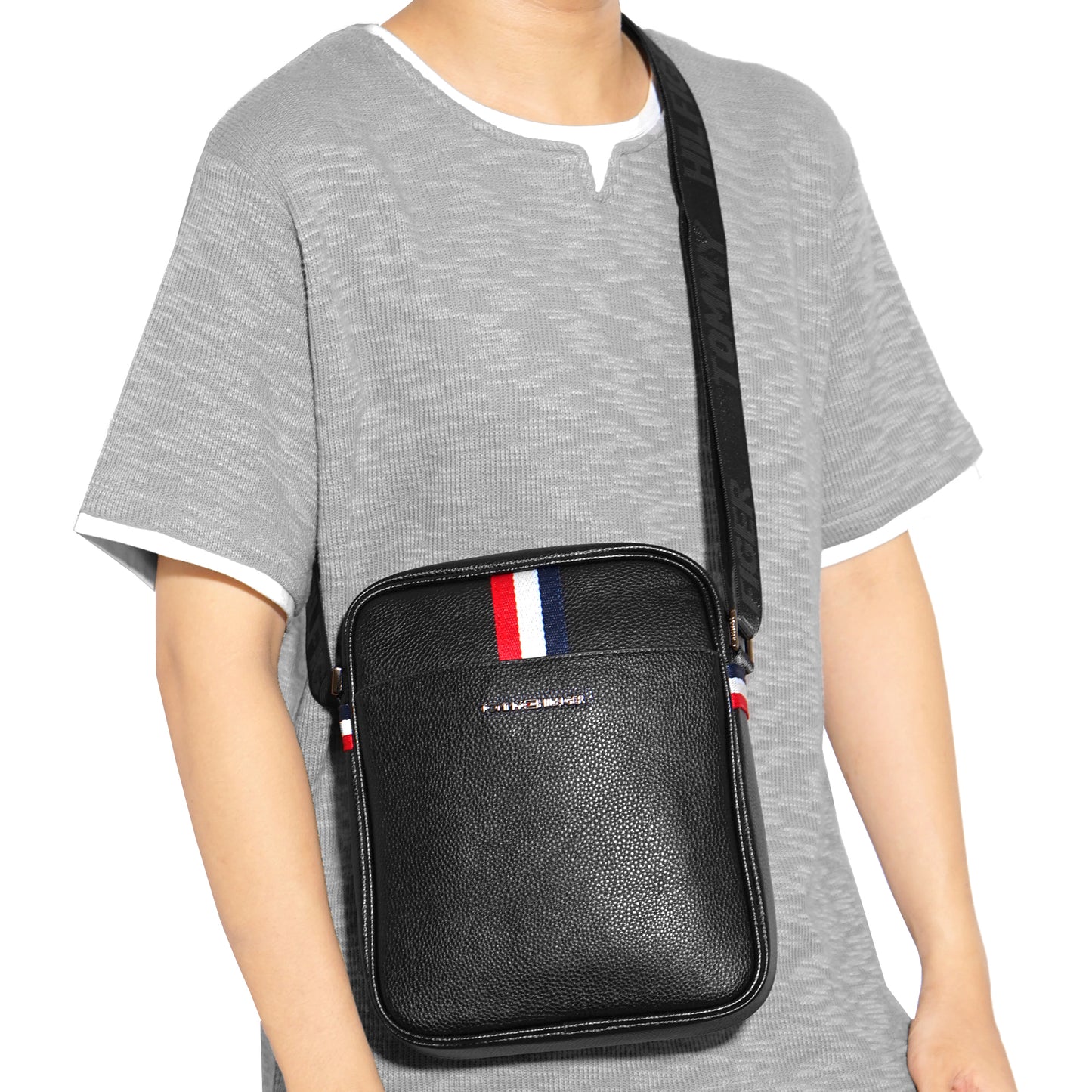 THFR Tricolor Stripes Metal Logo Reporter Bag