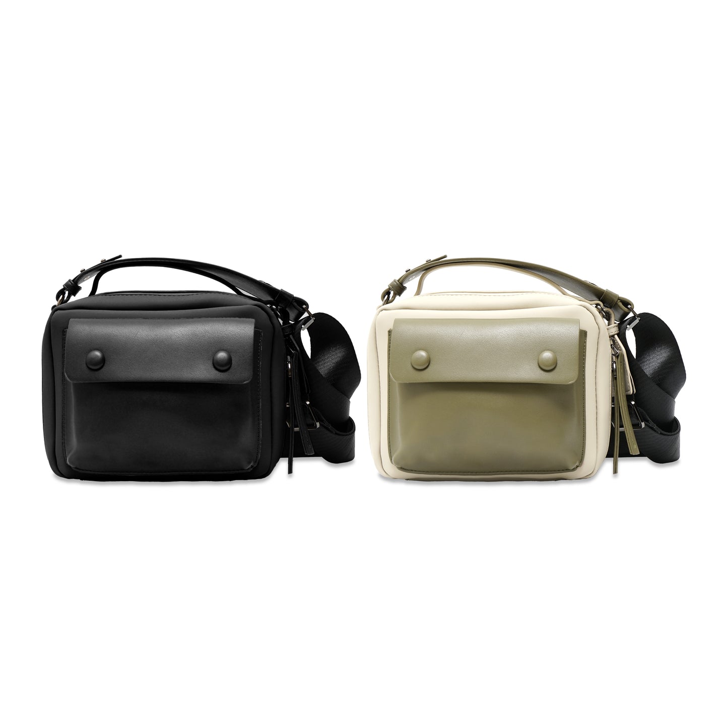 ZRA Contrasting Pocket Crossbody Bag