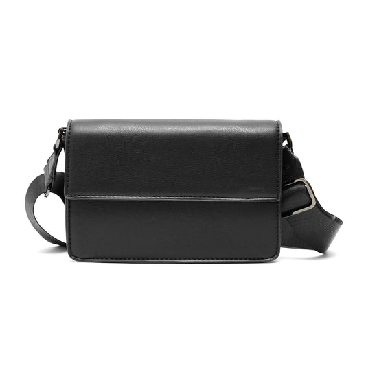 ZRA Front Flap Leather Crossbody Bag