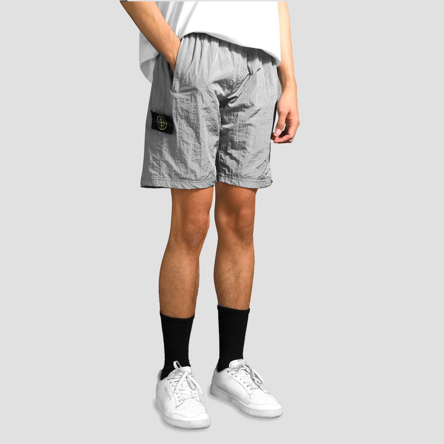 SIL Tonal Embroidery Logo Nylon Shorts