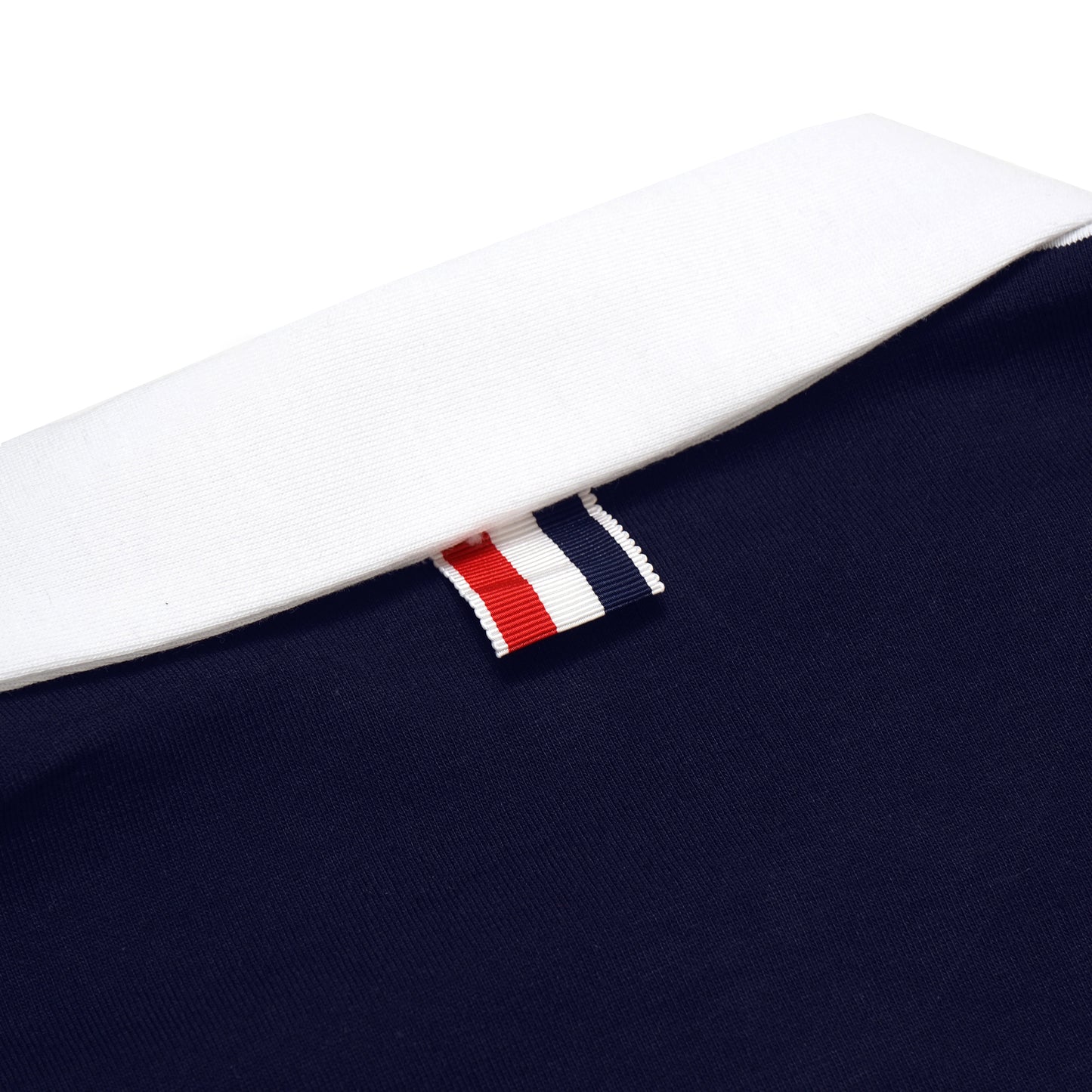 TBN Rugby Stripe Cotton Long Sleeve Polo Shirt