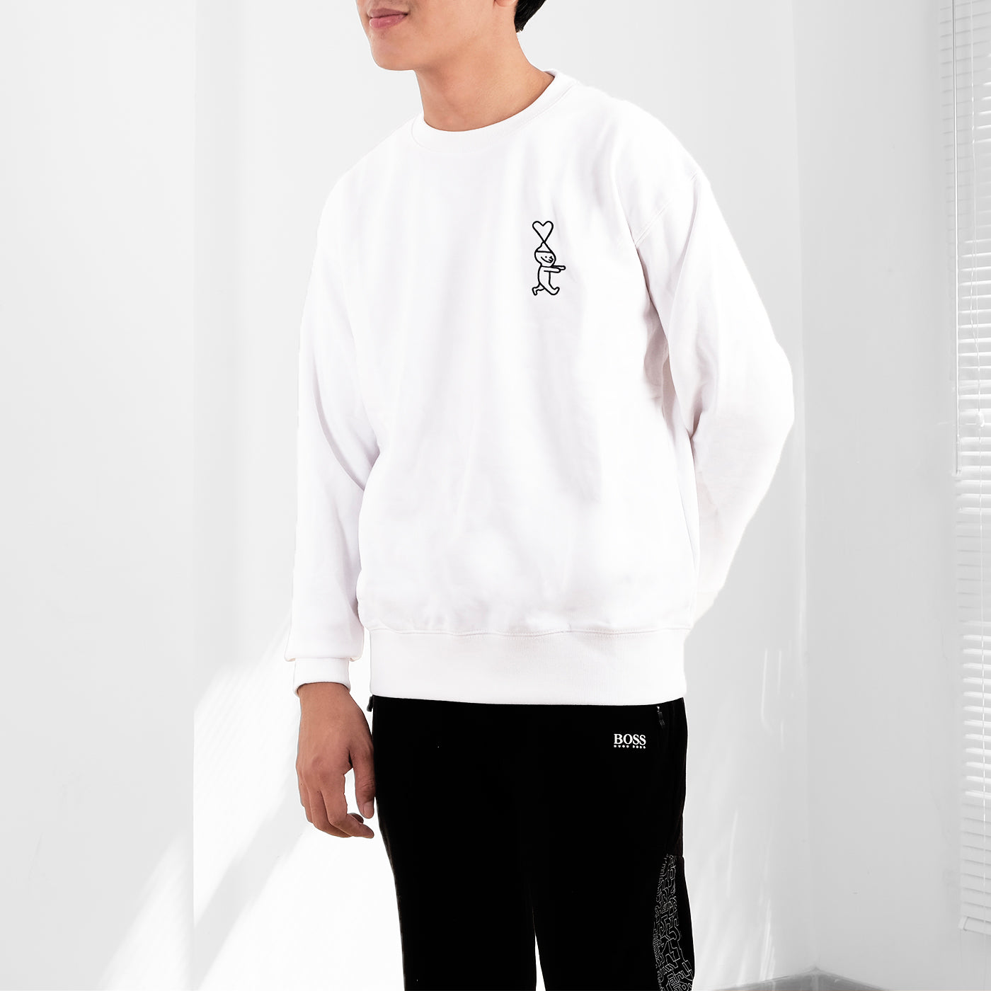 AM1 X Jean Jullien Crewneck Sweatshirt White