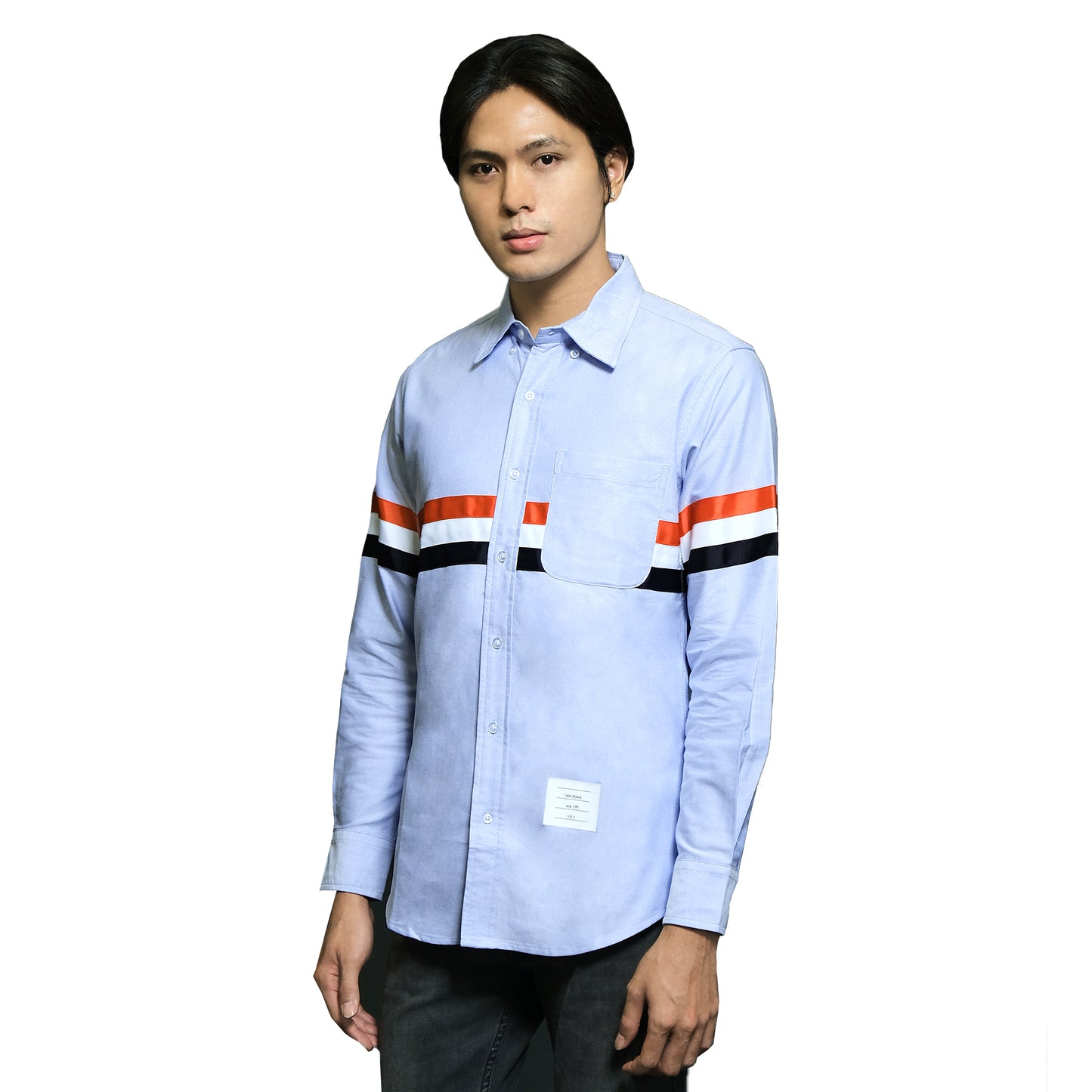 TBN Oxford Horizontal Stripes Long Sleeve Shirt