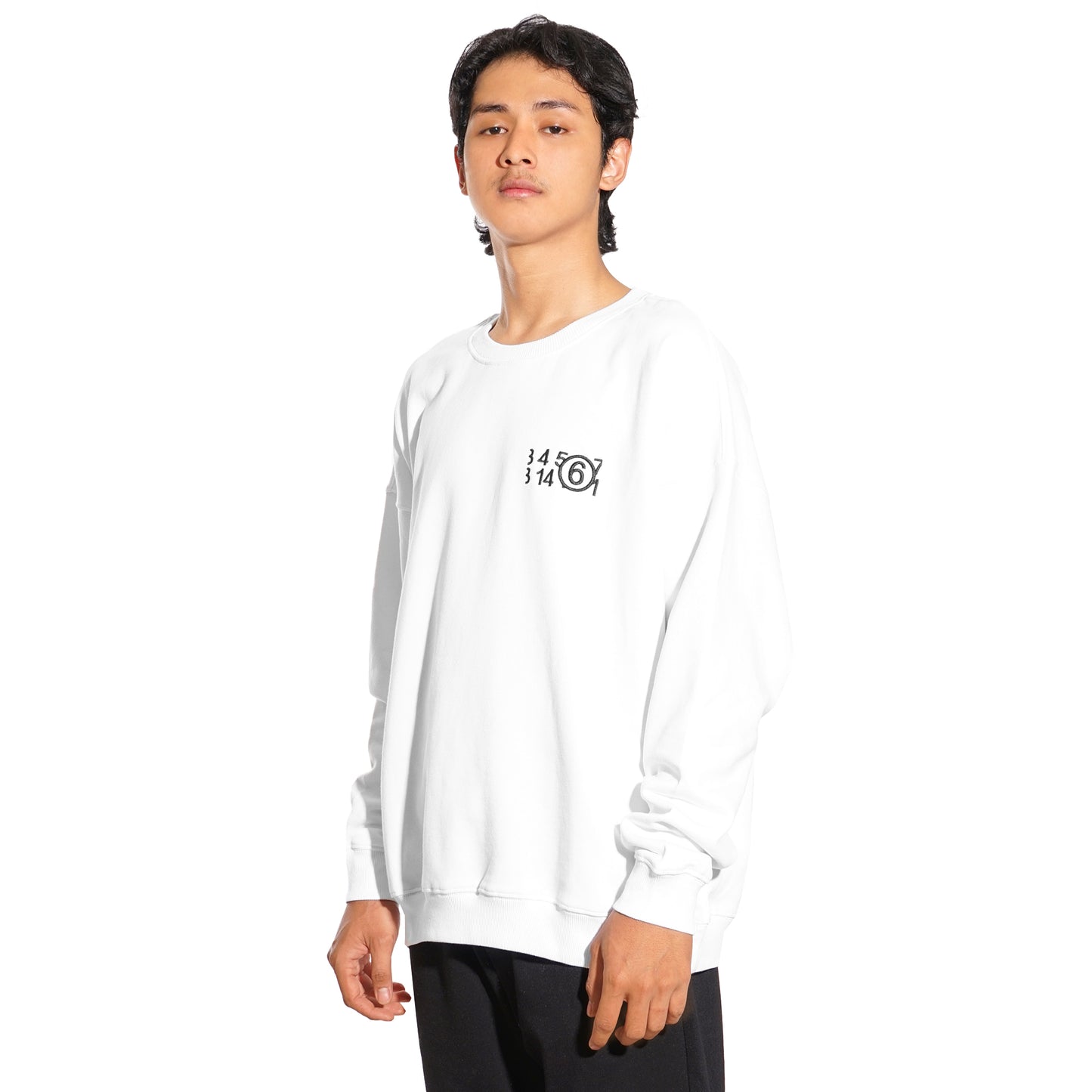 MM6 by MM Chest Embroidery Number Logo Sweatshirt