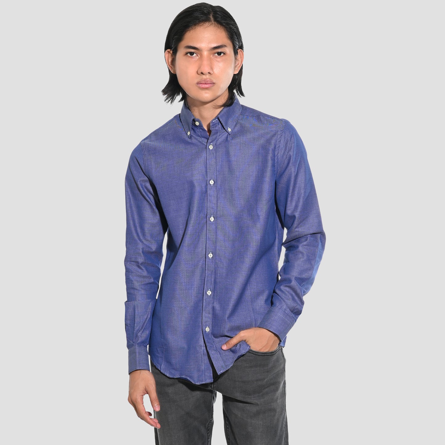 ZRA Slim Fit Pattern Long Sleeve Shirt