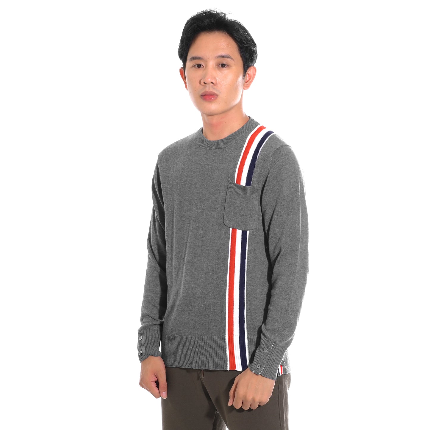 TBN Vertical Stripes Crewneck Sweater