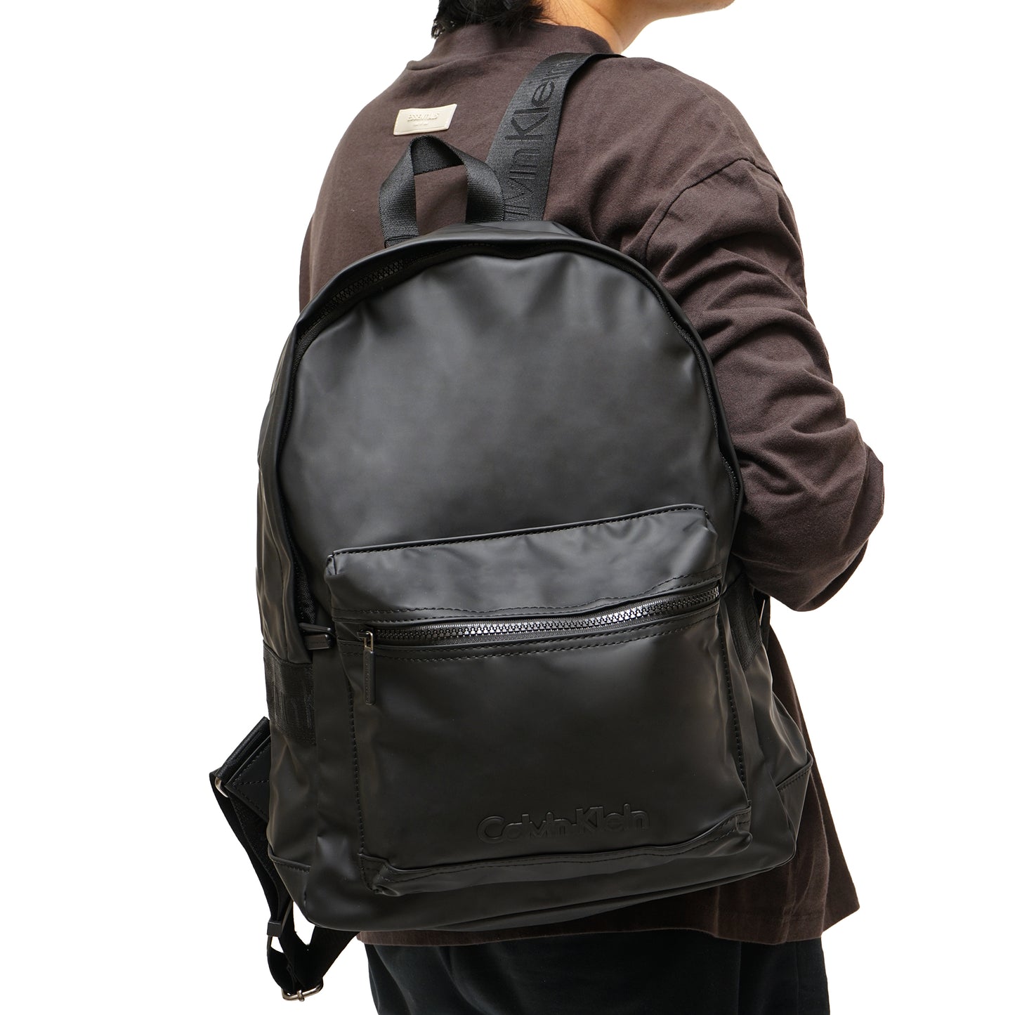 CK Solid Logo Round Backpack