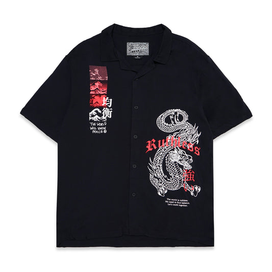 Brooklyn Cloth Ruthless Dragon Rayon Short Sleeve Shirt