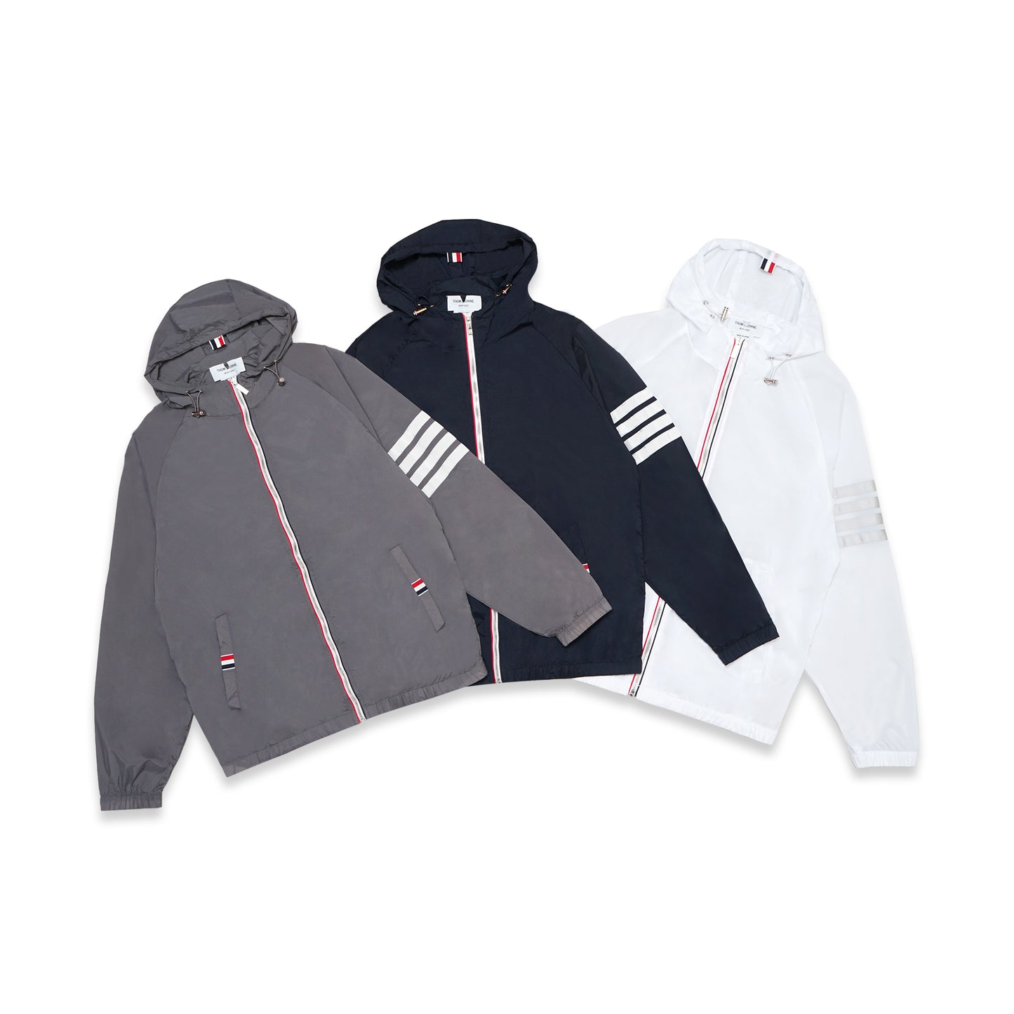 TBN Tricolor Zipper Hooded Windbreaker Jacket