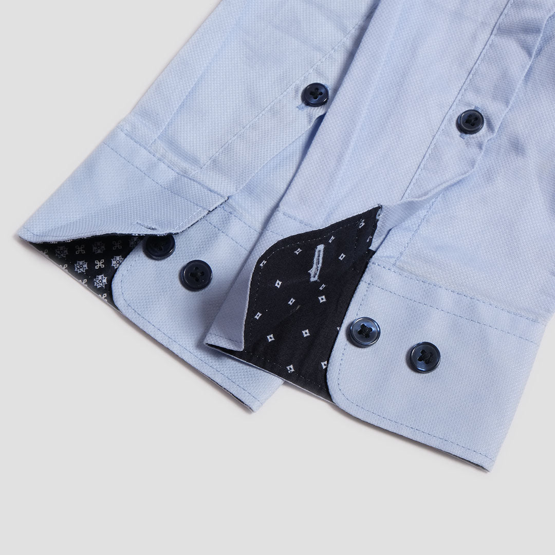 H&M Premium Cotton Long Sleeve Shirt Light Blue