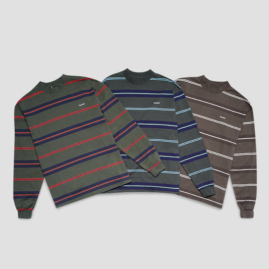 NTC Japan Striped Mockneck Long Sleeve T-Shirt