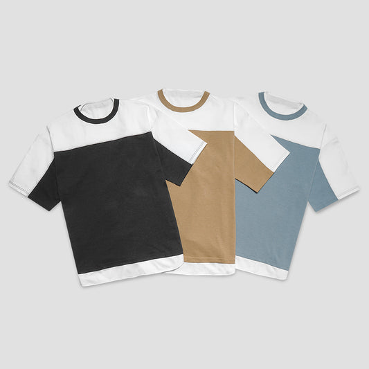 Beams Color-Block Oversize T-Shirt