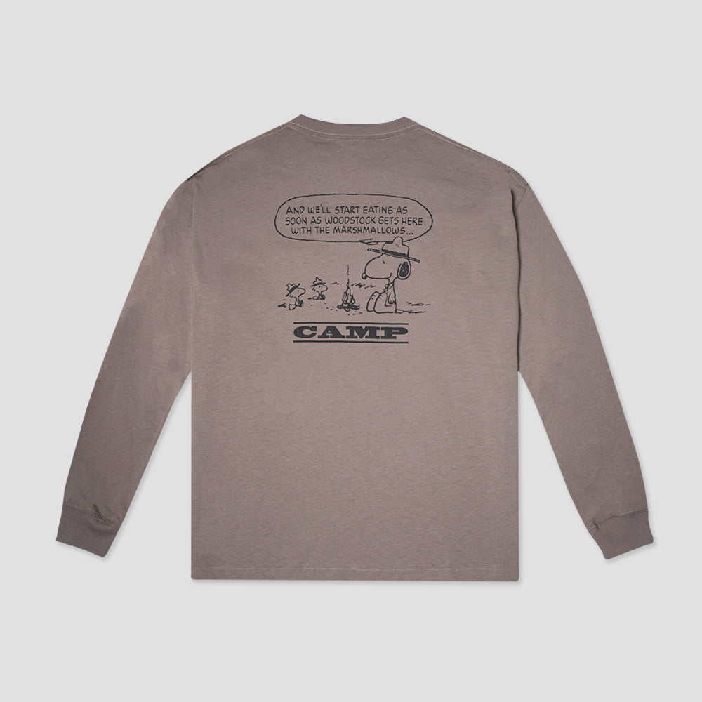 B MING by Beams X Peanuts Camp Print Long Sleeve T-Shirt