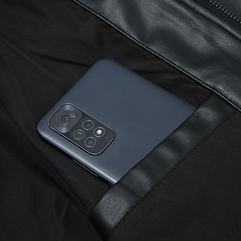 ZRA Faux Leather Bomber Jacket